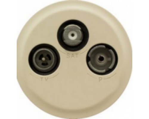 Панель лицевая Celiane для роз. R-TV-SAT сл. кость Leg 066233