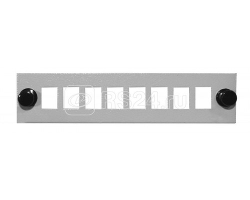 Панель лицевая FO-FP-W140H42-8SC/DLC-GY (модуль) для установки 8-SC(DLC) с отв. М2 для крепл. адаптера сер. Hyperline 250391