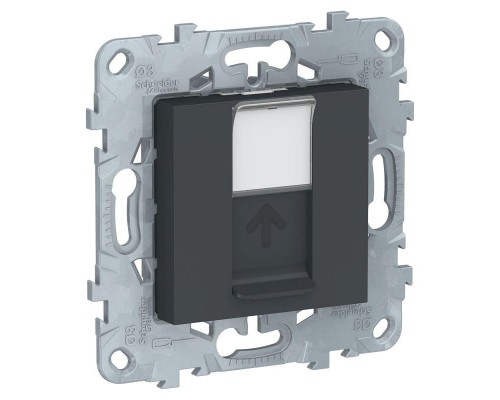 Панель лицевая UNICA NEW RJ45 KEYSTONE/SYSTIMAX антрацит SchE NU546154