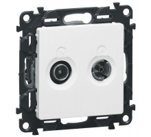 Панель лицевая Valena Life для розетки TV-R бел. Leg 754780