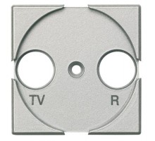 Панель лицевая для роз. TV + FM Axolute алюм. Leg BTC HC4204
