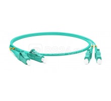 Патч-корд FC-D2-503-LC/PR-LC/PR-H-5M-LSZH-AQ волоконно-оптический(шнур) MM 50/125(OM3) LC-LC duplex 10G/40 LSZH 5м аква Hyperline 34456