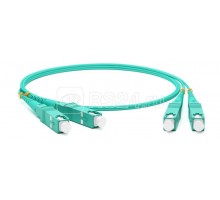 Патч-корд FC-D2-503-SC/PR-SC/PR-H-20M-LSZH-AQ волоконно-оптический (шнур) MM50/125(OM3) SC-SC 2мм duplex 10G/40G LSZH 20м Hyperline 239485