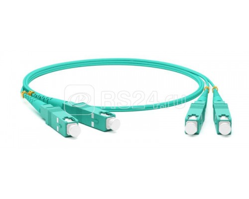 Патч-корд FC-D2-503-SC/PR-SC/PR-H-20M-LSZH-AQ волоконно-оптический (шнур) MM50/125(OM3) SC-SC 2мм duplex 10G/40G LSZH 20м Hyperline 239485