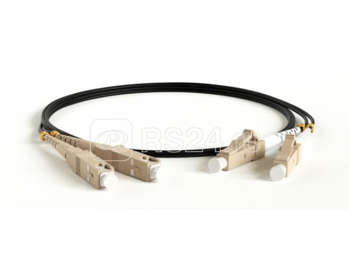 Патч-корд FC-D2-50-LC/PR-SC/PR-H-3M-LSZH-BK волоконно-оптический (шнур) MM50/125 LC-SC duplex LSZH 3м черн. Hyperline 225321