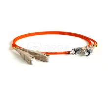 Патч-корд FC-D2-50-SC/PR-ST/PR-H-15M-LSZH-OR волоконно-оптический (шнур) MM50/125 ST-SC 2мм duplex LSZH 15м Hyperline 247626