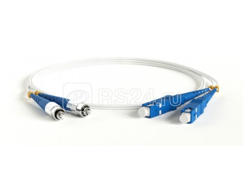 Патч-корд FC-D2-9A1-FC/UR-SC/UR-H-2M-LSZH-WH волоконно-оптический (шнур) SM 9/125 (G657) SC/UPC-FC/UPC 2мм duplex LSZH 2м Hyperline 238632