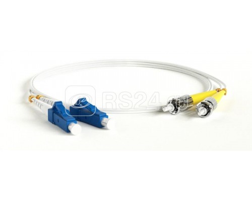 Патч-корд FC-D2-9A1-LC/UR-ST/UR-H-1M-LSZH-WH волоконно-оптический (шнур) SM 9/125 (G657) ST/UPC-LC/UPC duplex LSZH 1м Hyperline 39335