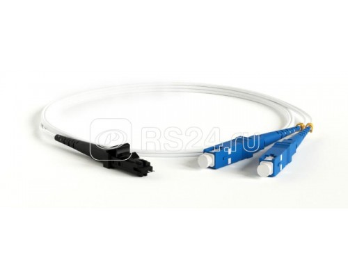 Патч-корд FC-D2-9A1-MTRJM/UR-SC/UR-H-3M-LSZH-WH волоконно-оптический (шнур) SM 9/125 (G657) MTRJ (папа)-SC duplex LSZH 3м Hyperline 39403