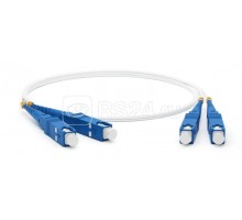 Патч-корд FC-D2-9A1-SC/UR-SC/UR-H-2M-LSZH-WH волоконно-оптический (шнур) SM 9/125 (G657) SC/UPC-SC/UPC 2мм duplex LSZH 2м Hyperline 238614