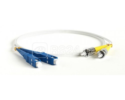 Патч-корд FC-D2-9A1-SC/UR-ST/UR-H-3M-LSZH-WH волоконно-оптический (шнур) SM 9/125 (G657) ST/UPC-SC/UPC 2.0 мм duplex LSZH 3м Hyperline 238609