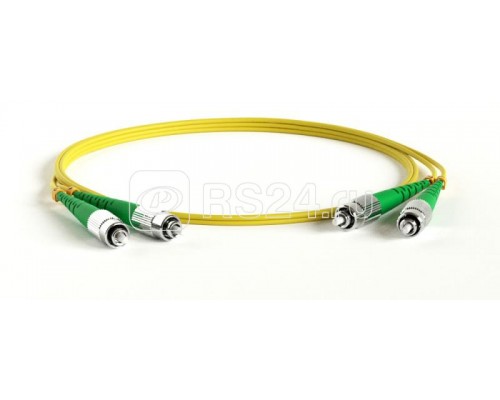 Патч-корд FC-D2-9-FC/AR-FC/AR-H-5M-LSZH-YL волоконно-оптический (шнур) SM 9/125 (OS2) FC/APC-FC/APC 2мм duplex LSZH 5м Hyperline 238603