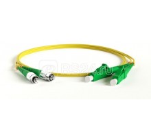 Патч-корд FC-D2-9-FC/AR-LC/AR-H-10M-LSZH-YL волоконно-оптический (шнур) SM 9/125 (OS2) FC/APC-LC/APC duplex LSZH 10м Hyperline 227435