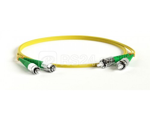 Патч-корд FC-D2-9-FC/AR-ST/AR-H-2M-LSZH-YL волоконно-оптический (шнур) SM 9/125 (OS2) ST/APC-FC/APC 2мм duplex LSZH 2м Hyperline 238585