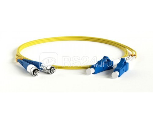Патч-корд FC-D2-9-FC/UR-LC/UR-H-1M-LSZH-YL волоконно-оптический (шнур) SM 9/125 (OS2) FC/UPC-LC/UPC Hyperline 28182