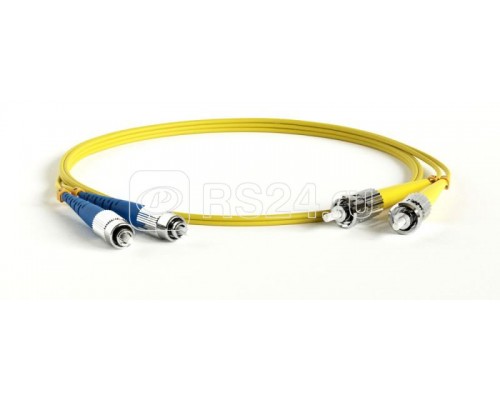 Патч-корд FC-D2-9-FC/UR-ST/UR-H-3M-LSZH-YL волоконно-оптический(шнур) SM 9/125 (OS2) ST/UPC-FC/UPC 2.0 мм duplex LSZH 3 м Hyperline 238563