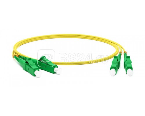 Патч-корд FC-D2-9-LC/AR-LC/AR-H-0.5M-LSZH-YL волоконно-оптический (шнур) SM 9/125 (OS2) LC/APC-LC/APC 2мм duplex LSZH 0.5м Hyperline 396948
