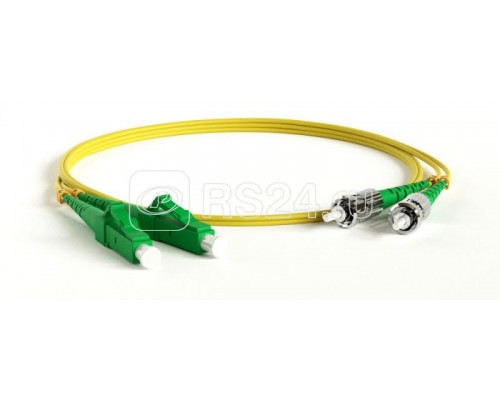 Патч-корд FC-D2-9-LC/AR-ST/AR-H-3M-LSZH-YL волоконно-оптический (шнур) SM 9/125 (OS2) ST/APC-LC/APC duplex LSZH 3м Hyperline 27796