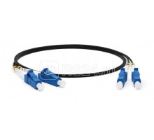 Патч-корд FC-D2-9-LC/UR-LC/UR-H-1M-LSZH-BK волоконно-оптический (шнур) SM 9/125 (OS2) LC/UPC-LC/UPC 2мм duplex LSZH 1м черн. Hyperline 225259