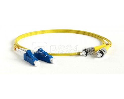 Патч-корд FC-D2-9-LC/UR-ST/UR-H-1M-LSZH-YL волоконно-оптический (шнур) SM 9/125 (OS2) ST/UPC-LC/UPC duplex LSZH 1м Hyperline 28143