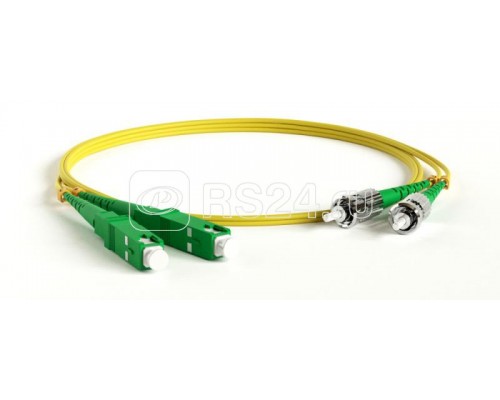 Патч-корд FC-D2-9-SC/AR-ST/AR-H-1M-LSZH-YL волоконно-оптический (шнур) SM 9/125 (OS2) ST/APC-SC/APC 2мм duplex LSZH 1м Hyperline 238516