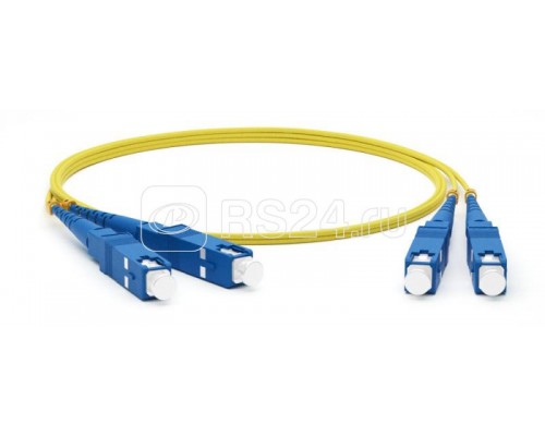 Патч-корд FC-D2-9-SC/UR-SC/UR-H-1M-LSZH-YL волоконно-оптический (шнур) SM 9/125 (OS2) SC/UPC-SC/UPC duplex LSZH 1м жел. Hyperline 238508