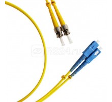 Патч-корд FC-D2-9-SC/UR-ST/UR-H-25M-LSZH-YL волоконно-оптический (шнур) SM 9/125 (OS2) ST/UPC-SC/UPC duplex LSZH 25м жел. Hyperline 360069