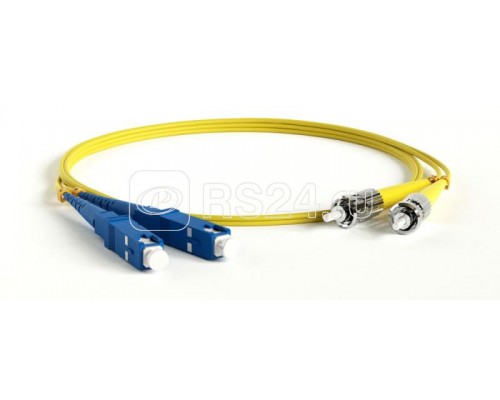 Патч-корд FC-D2-9-SC/UR-ST/UR-H-50M-LSZH-YL волоконно-оптический (шнур) SM 9/125 (OS2) ST/UPC-SC/UPC 2мм duplex LSZH 50м Hyperline 247573