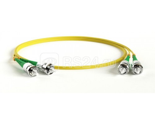 Патч-корд FC-D2-9-ST/AR-ST/AR-H-10M-LSZH-YL волоконно-оптический (шнур) SM 9/125 (OS2) ST/APC-ST/APC 2мм duplex LSZH 10м Hyperline 250730