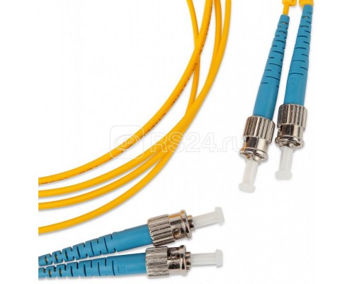 Патч-корд FC-D2-9-ST/UR-ST/UR-H-30M-LSZH-YL волоконно-оптический (шнур) SM 9/125 (OS2) ST/UPC-ST/UPC 2мм duplex LSZH 30м Hyperline 244508