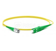Патч-корд FC-S2-9-FC/AR-SC/AR-H-2M-LSZH-YL волоконно-оптический (шнур) SM 9/125 (OS2) FC/APC-SC/APC 2мм simplex LSZH 2м Hyperline 250674