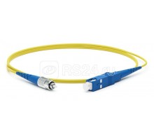 Патч-корд FC-S2-9-FC/UR-SC/UR-H-0.5M-LSZH-YL волоконно-оптический (шнур) SM 9/125 (OS2) FC/UPC-SC/UPC 2мм simplex LSZH 0.5м Hyperline 243172