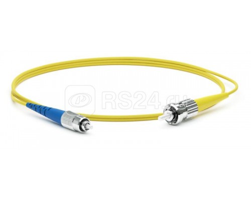Патч-корд FC-S2-9-FC/UR-ST/UR-H-50M-LSZH-YL волоконно-оптический (шнур) SM 9/125 (OS2) FC/UPC-ST/UPC 2мм simplex LSZH 50м Hyperline 247463