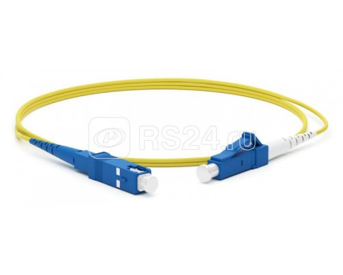 Патч-корд FC-S2-9-LC/UR-SC/UR-H-1M-LSZH-YL волоконно-оптический (шнур) SM 9/125 (OS2) LC/UPC-SC/UPC simplex LSZH 1м Hyperline 242784