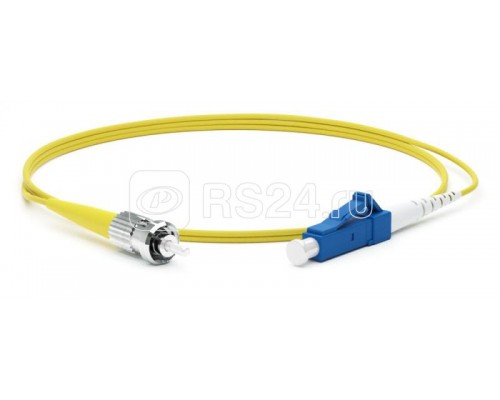Патч-корд FC-S2-9-LC/UR-ST/UR-H-50M-LSZH-YL волоконно-оптический (шнур) SM 9/125 (OS2) ST/UPC-LC/UPC simplex LSZH 50м Hyperline 247479