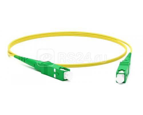 Патч-корд FC-S2-9-SC/AR-SC/AR-H-2M-LSZH-YL волоконно-оптический (шнур) SM 9/125 (OS2) SC/APC-SC/APC simplex LSZH 2м Hyperline 243417