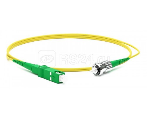 Патч-корд FC-S2-9-SC/AR-ST/AR-H-2M-LSZH-YL волоконно-оптический (шнур) SM 9/125 (OS2) SC/APC-ST/APC 2мм simplex LSZH 2м Hyperline 250710