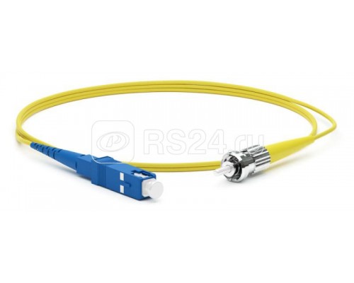 Патч-корд FC-S2-9-SC/UR-ST/UR-H-20M-LSZH-YL волоконно-оптический (шнур) SM 9/125 (OS2) SC/UPC-ST/UPC 2мм simplex LSZH 20м Hyperline 247509