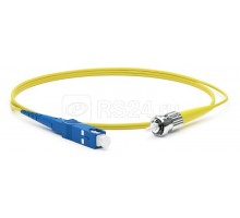 Патч-корд FC-S2-9-SC/UR-ST/UR-H-3M-LSZH-YL волоконно-оптический (шнур) SM 9/125 (OS2) SC/UPC-ST/UPC 2мм simplex LSZH 3м Hyperline 247499
