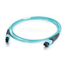 Патч-корд FHD-MC3-503-MPOM12/PS-MPOF12/PS-A-1M-LSZH-AQ волоконно-оптический MPO (папа)-MPO (мама) тип A 12 волокон OM3 40/100G LSZH 1м Hyperline 40699