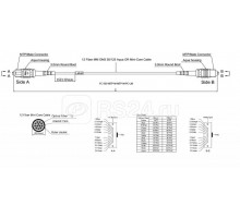 Патч-корд FHD-MC3-503-MPOM12/PS-MPOM12/PS-A-2M-LSZH-AQ волоконно-оптический MPO (папа)-MPO (папа) тип A 12 волокон 50/125 (OM3) 40/100G LSZH 2м Hyperline 44864