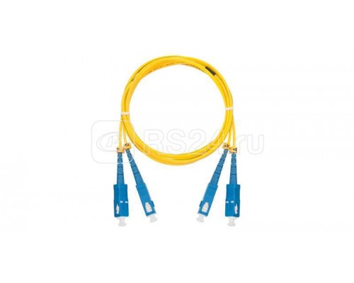 Патч-корд NMF-PC2S2C2-SCU-SCU-001 волоконно-оптический соед. одномод. 9/125мкм стандарта OS2 SC/UPC-SC/UPC двойн. LSZH нг(В)-HFLTx 2мм жел. 1м NIKOMAX NMF-PC2S2C2-SCU-SCU-001