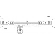 Патч-корд PC-110-110-2P-C5-1M-LSZH-GY 110 тип-110 тип 2 пары кат.5 LSZH 1м сер. Hyperline 229909
