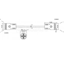 Патч-корд PC-110-110-4P-C5e-2M-LSZH-GY 110 тип-110 тип 4 пары кат.5e LSZH 2м сер. Hyperline 229907
