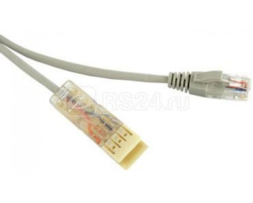 Патч-корд PC-110-RJ45-2P-CX-3M-LSZH-GY 110 тип-RJ45 2 пары Ethernet LSZH 3м сер. Hyperline 229899