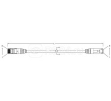 Патч-корд PC-LPM-SFTP-RJ45-RJ45-C5e-20M-LSZH-BK SF/UTP экран. кат.5е LSZH 20м черн. Hyperline 264434