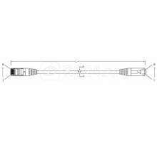 Патч-корд PC-LPM-SFTP-RJ45-RJ45-C6-1M-LSZH-BL SF/UTP экран. кат.6 LSZH 1м син. Hyperline 264454
