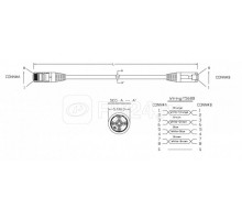 Патч-корд PC-LPM-STP-RJ45-RJ45-C5e-1M-LSZH-GY F/UTP экран. кат.5e LSZH 1м сер. Hyperline 42308