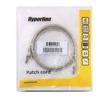 Патч-корд PC-LPM-STP-RJ45-RJ45-C6-1M-LSZH-GY F/UTP экран. кат.6 LSZH 1м сер. Hyperline 42373