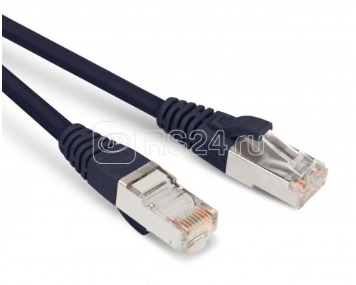 Патч-корд PC-LPM-STP-RJ45-RJ45-C6-2M-LSZH-BK F/UTP экран. кат.6 LSZH 2м черн. Hyperline 230357